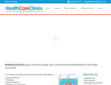 Tablet Screenshot of healthcareclinics.com